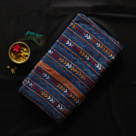 Bengal Handwoven Khesh Kantha Saree