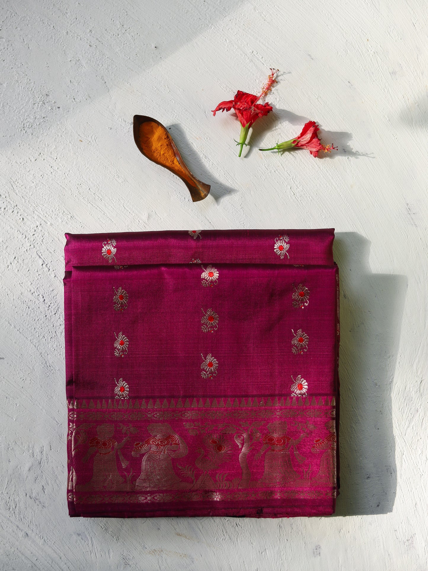 Bengal Handwoven Swarnachari Silk Saree