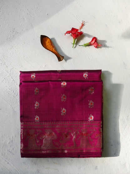 Bengal Handwoven Swarnachari Silk Saree