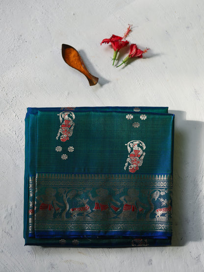 Bengal Handwoven Swarnachari Silk Saree