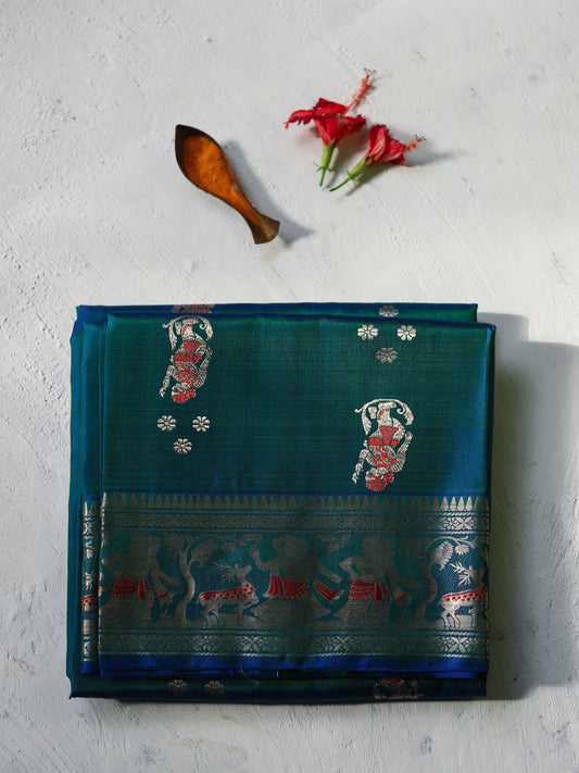 Bengal Handwoven Swarnachari Silk Saree