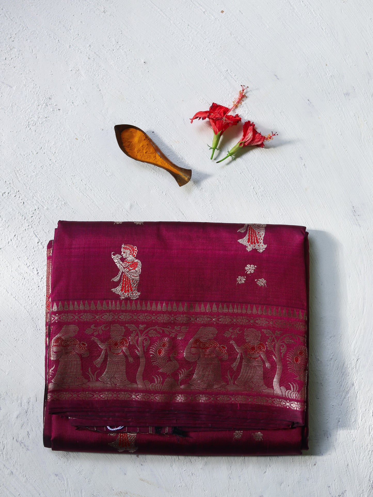 Bengal Handwoven Swarnachari Silk Saree