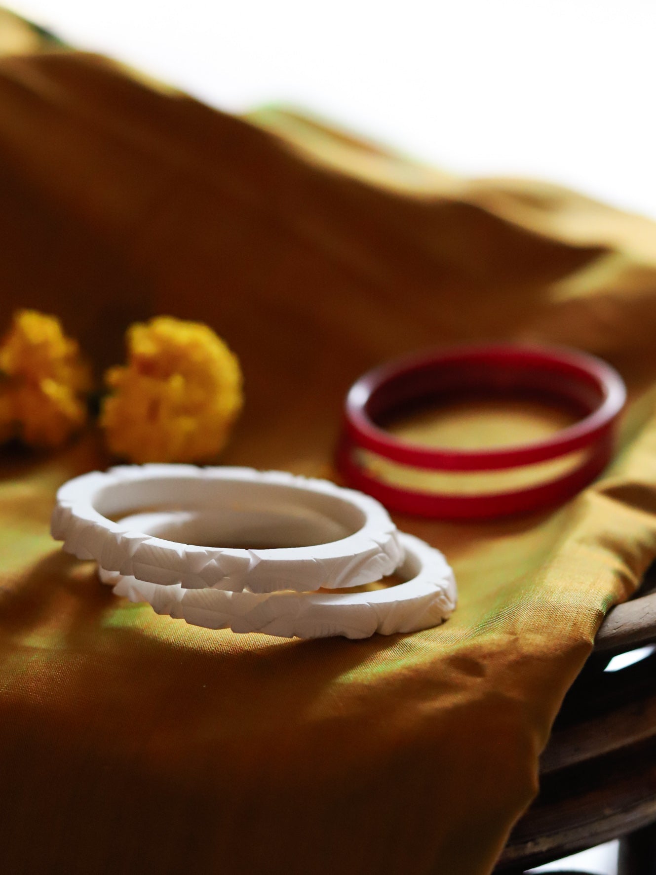 Handcarved Shakha Pola Bangle Pair (2.4 Inch)