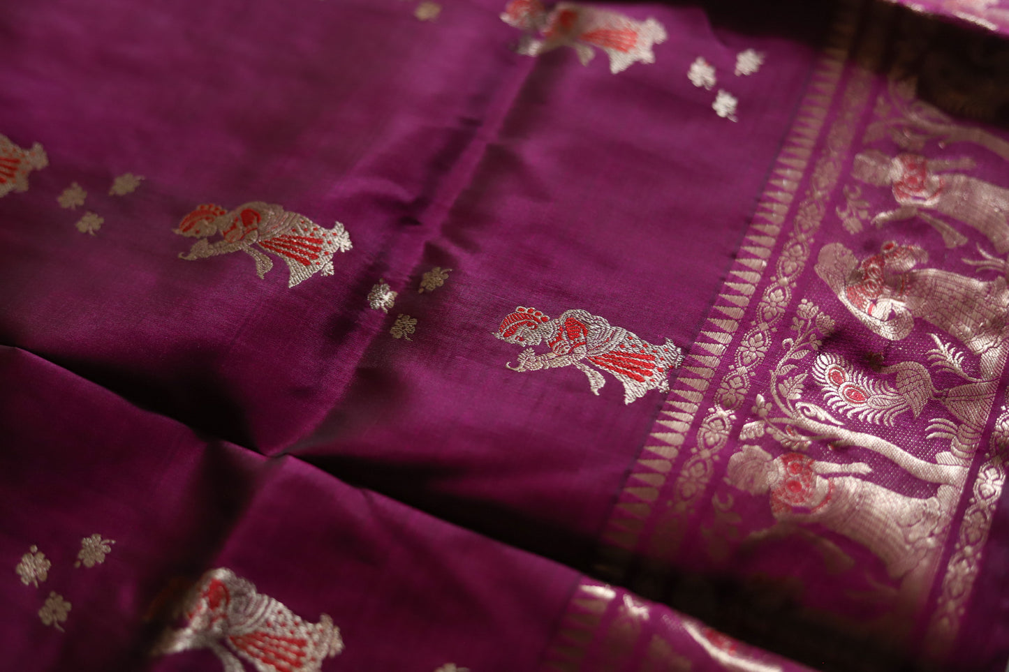 Bengal Handwoven Swarnachari Silk Saree