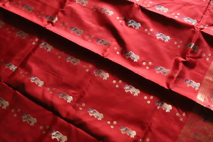 Bengal Handwoven Swarnachari Silk Saree