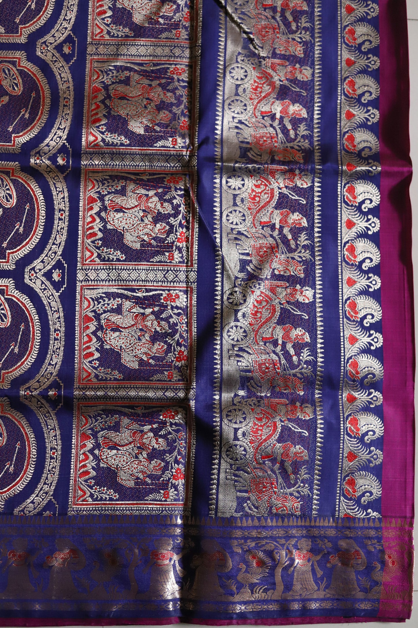 Bengal Handwoven Swarnachari Silk Saree