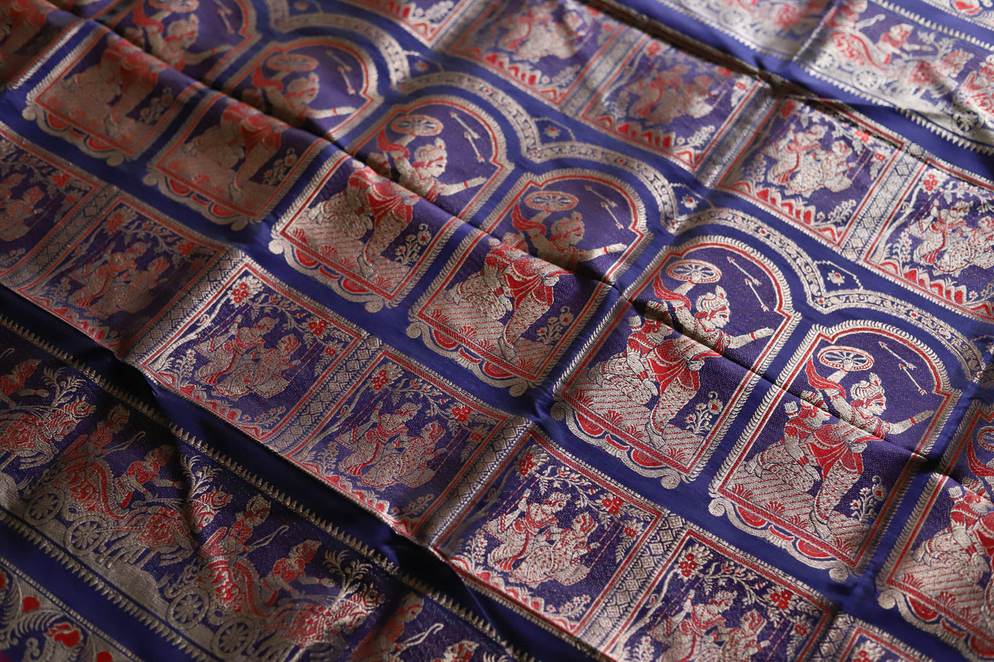 Bengal Handwoven Swarnachari Silk Saree