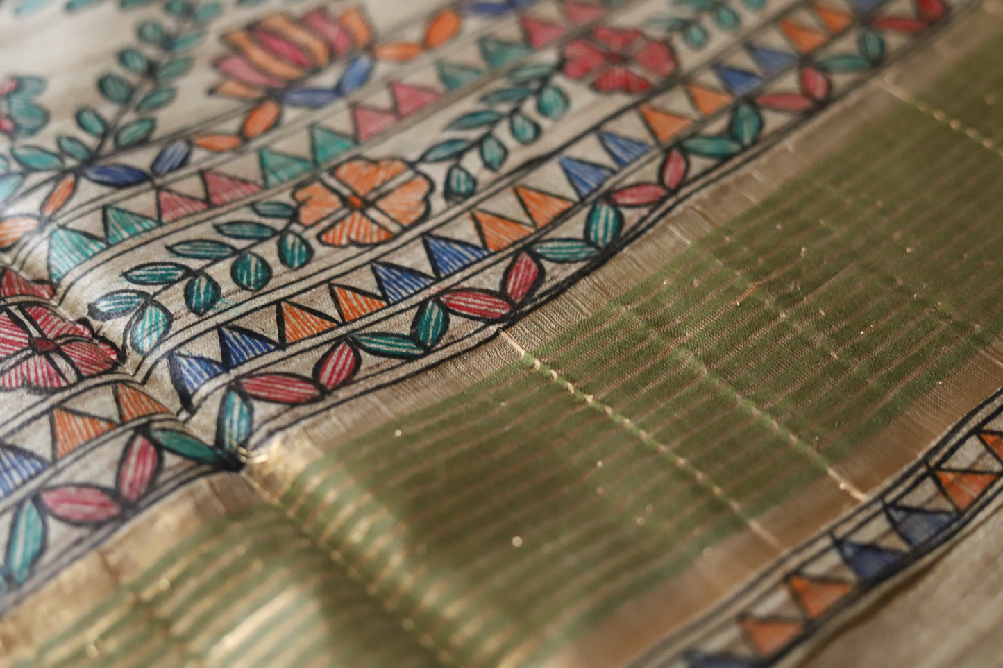Handmade Calcutta Silk Saree