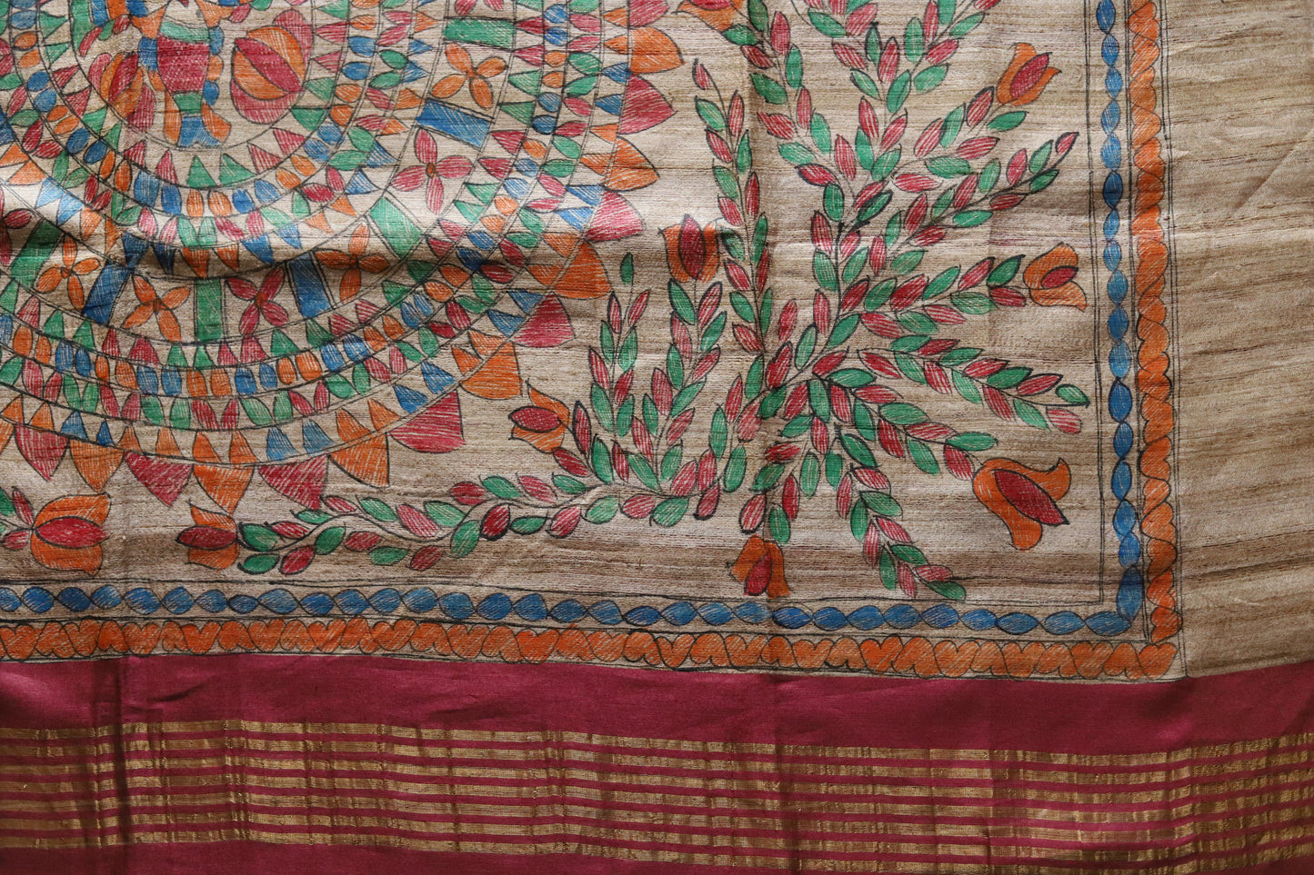 Handmade Calcutta Silk Saree
