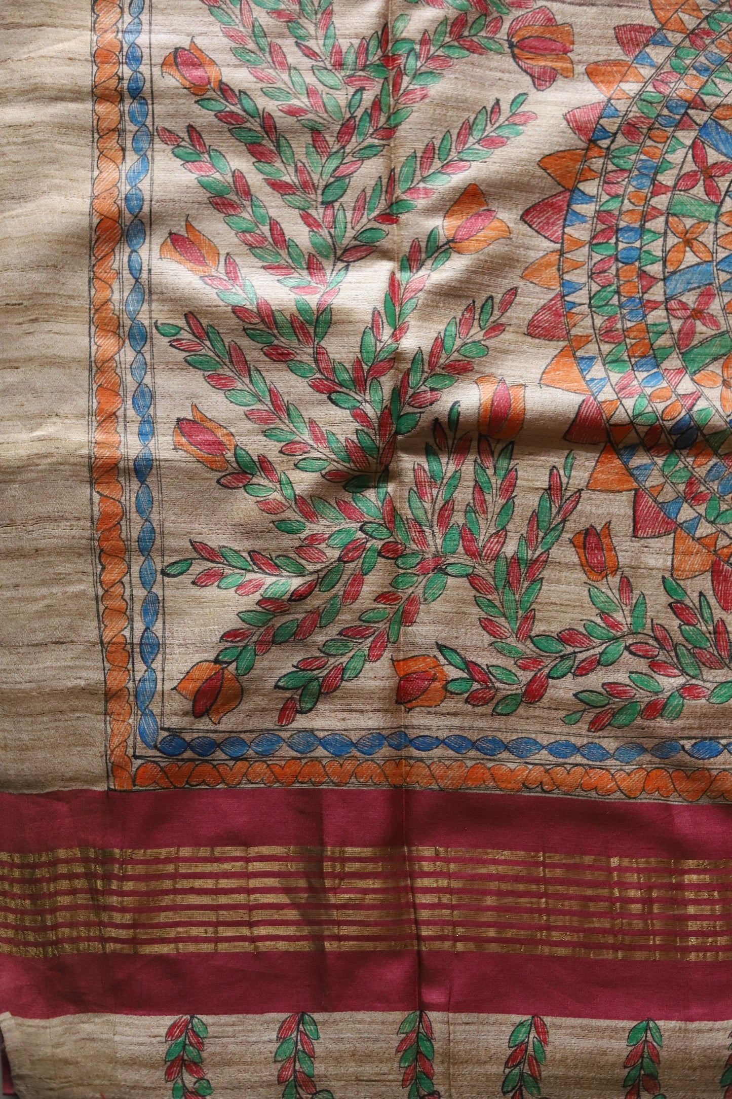 Handmade Calcutta Silk Saree