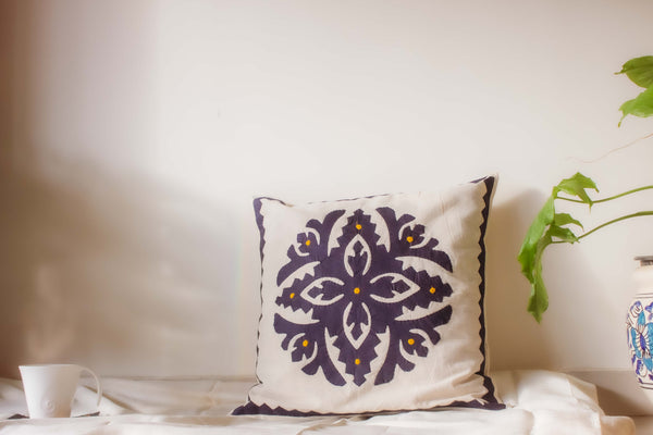 Handcrafted Applique Cushion Cover