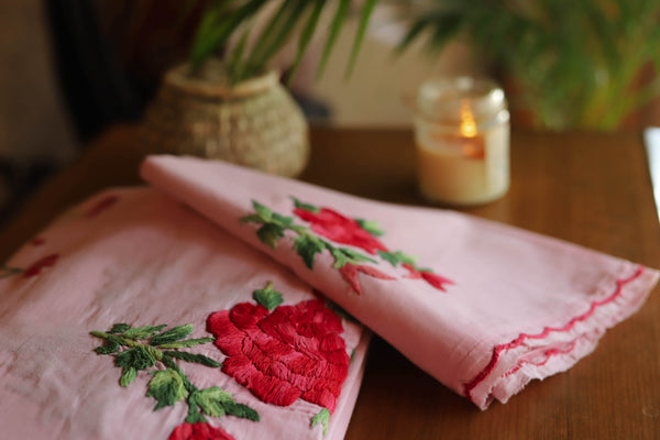 Bengal Hand Embroidered Cotton Bedsheet