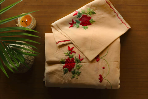 Bengal Hand Embroidered Cotton Bedsheet