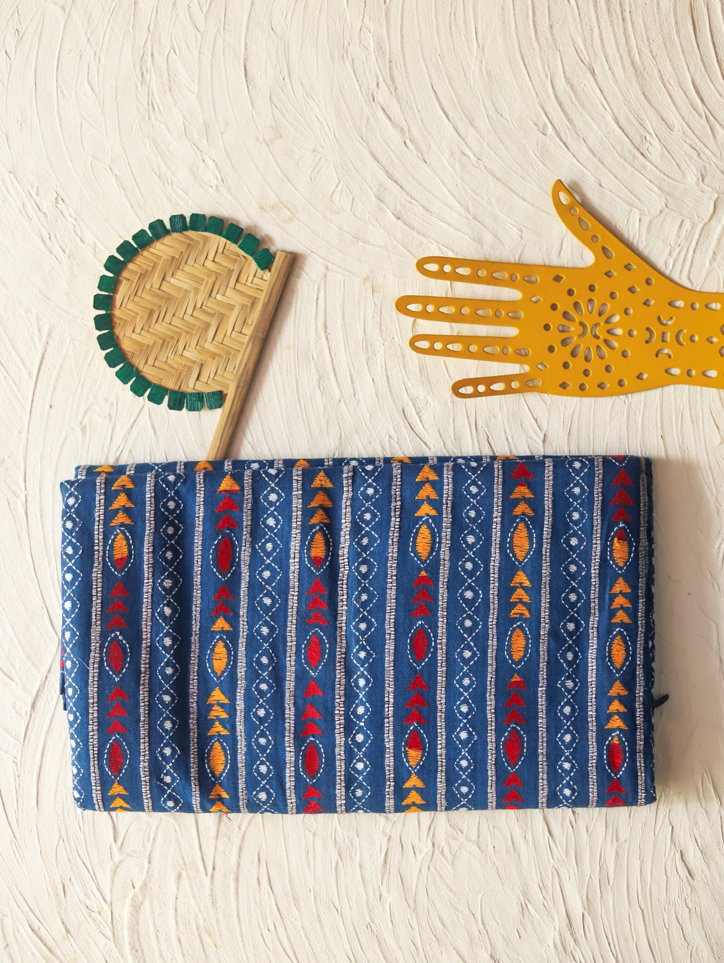 Bengal Handwoven Khesh Kantha Saree
