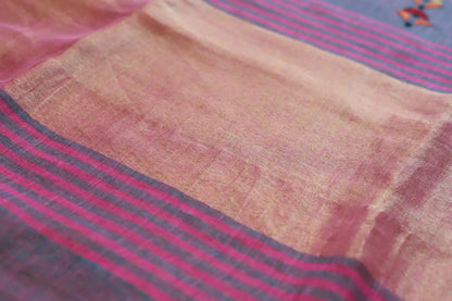 Handwoven Bengal Linen Saree