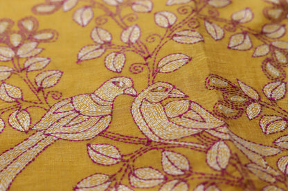 Handwoven Bengal Linen Saree