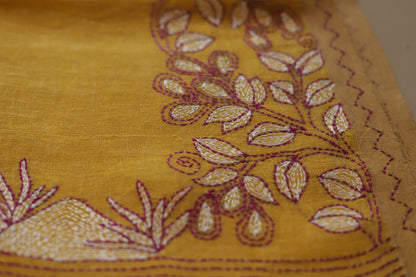 Handwoven Bengal Linen Saree