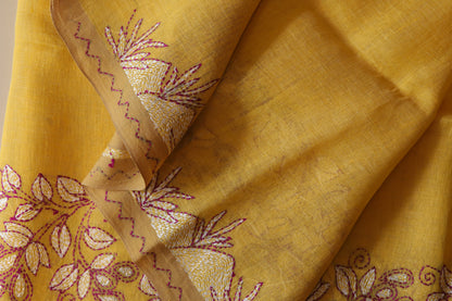 Handwoven Bengal Linen Saree