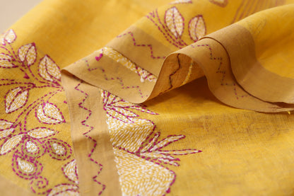 Handwoven Bengal Linen Saree