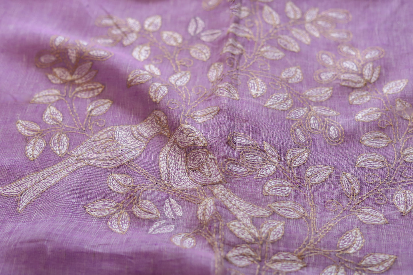 Handwoven Bengal Linen Saree