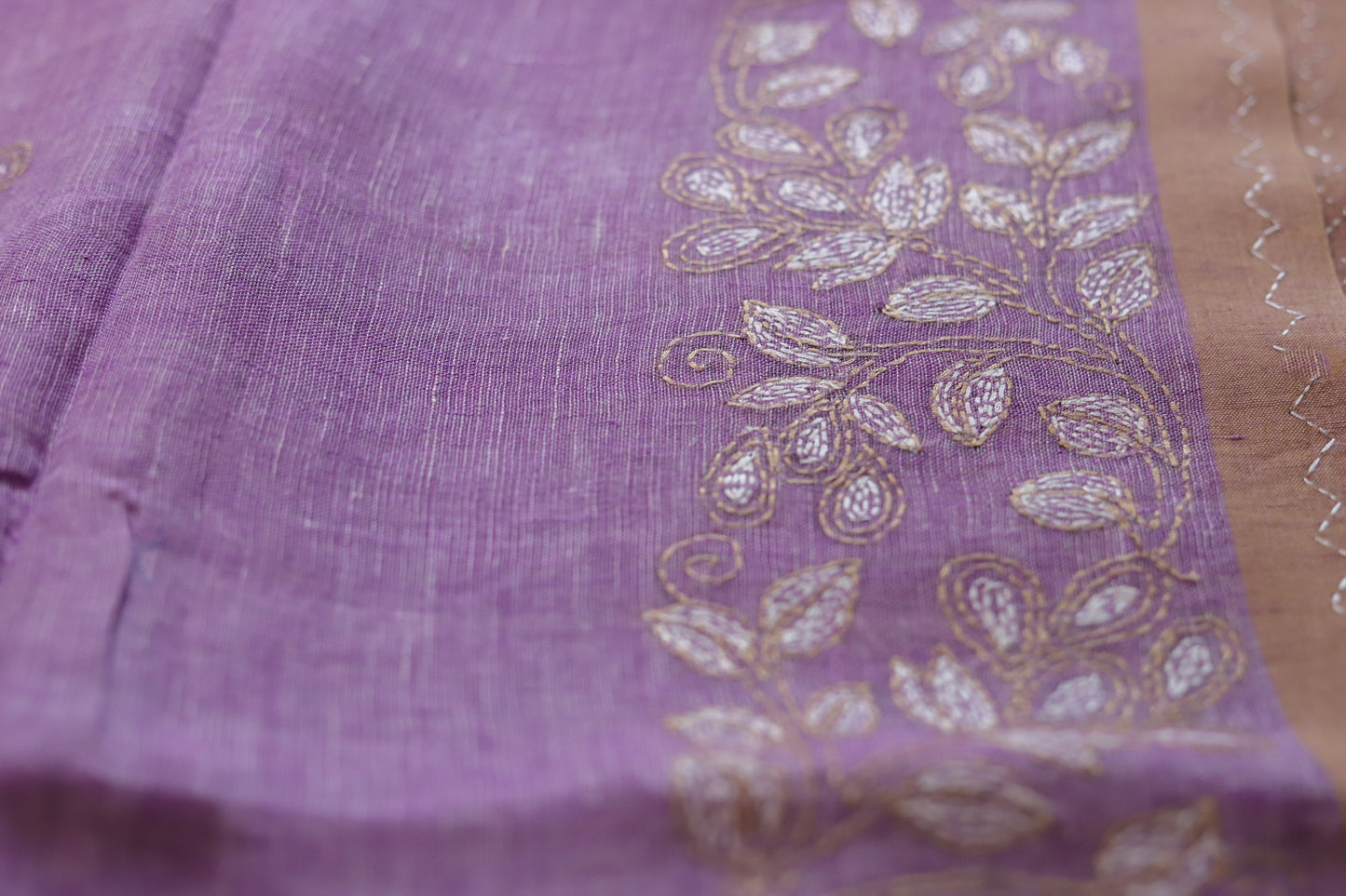 Handwoven Bengal Linen Saree