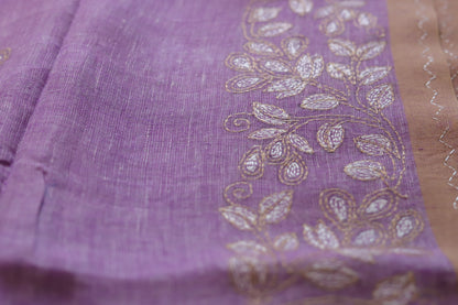 Handwoven Bengal Linen Saree