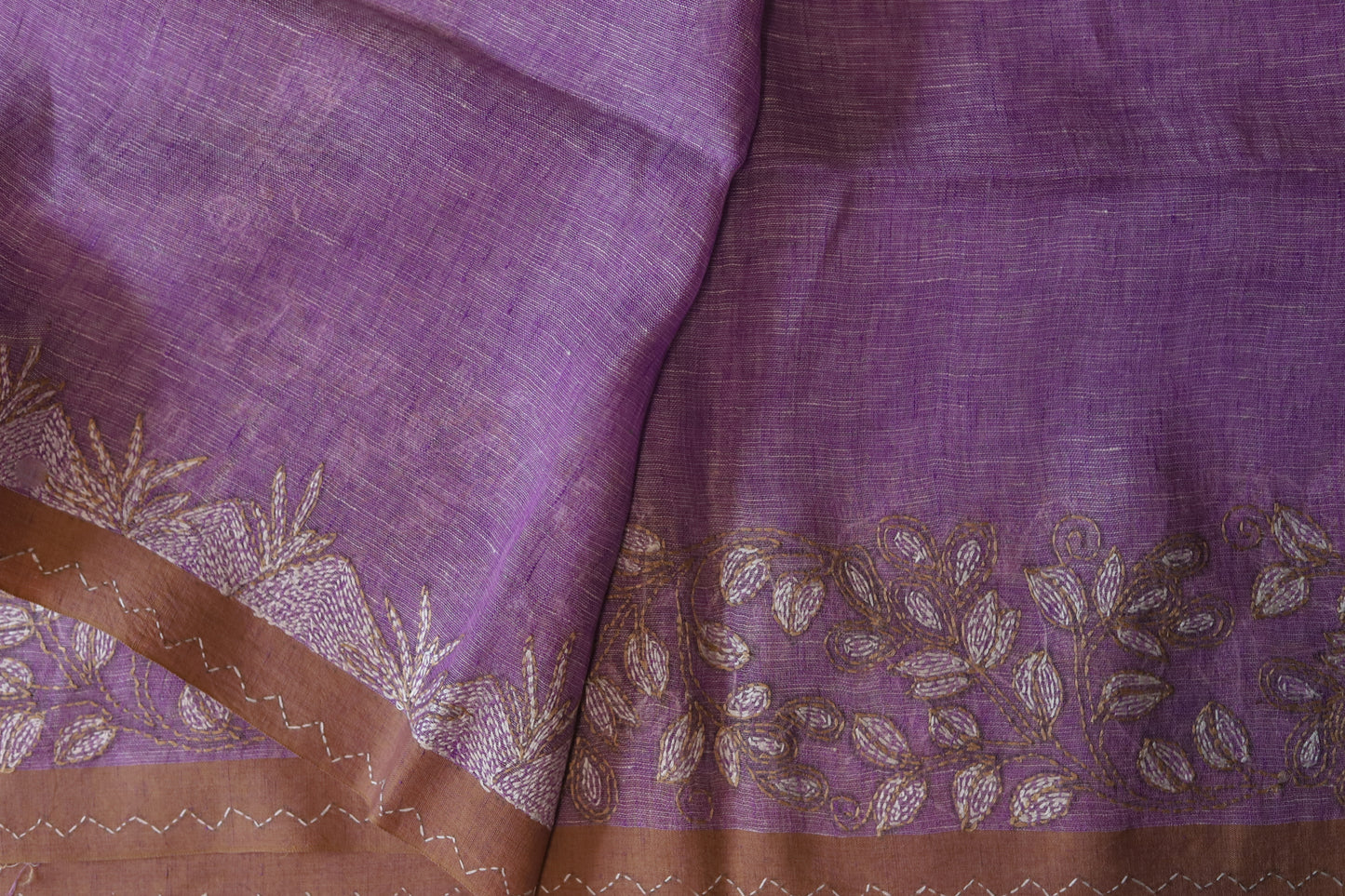 Handwoven Bengal Linen Saree