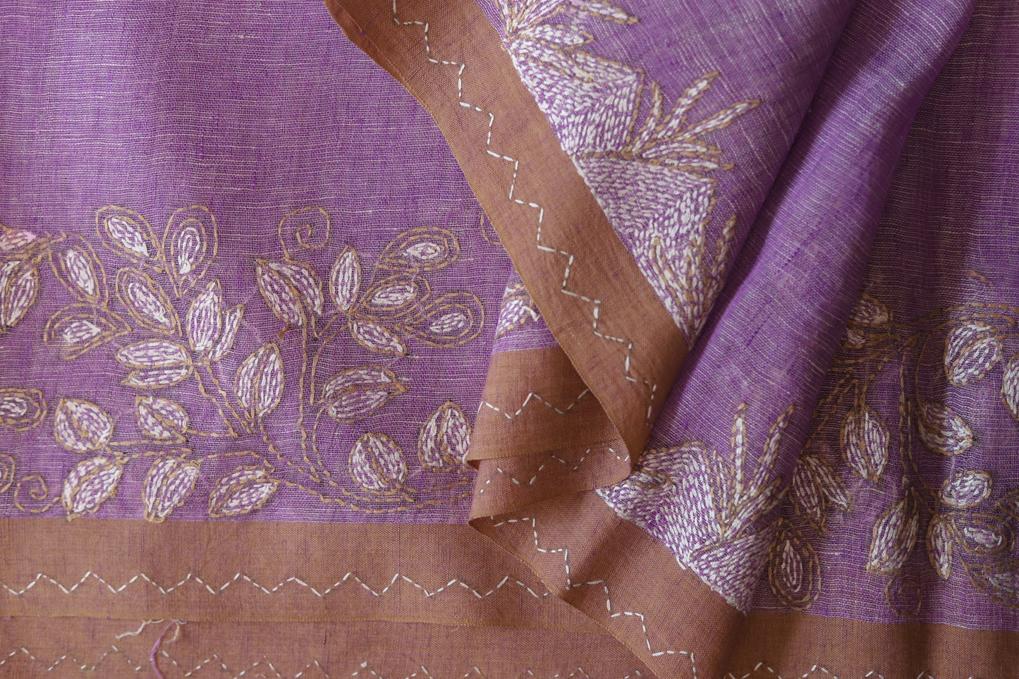 Handwoven Bengal Linen Saree