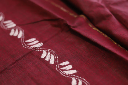 Bengal Handwoven Khesh Kantha Saree
