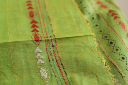 Bengal Handwoven Khesh Kantha Saree