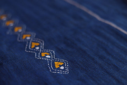 Bengal Handwoven Khesh Kantha Saree