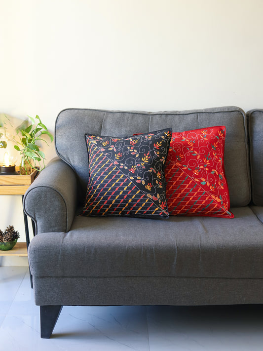 Kantha Hand Embroidered Cushion Cover
