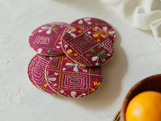 Kantha Coaster