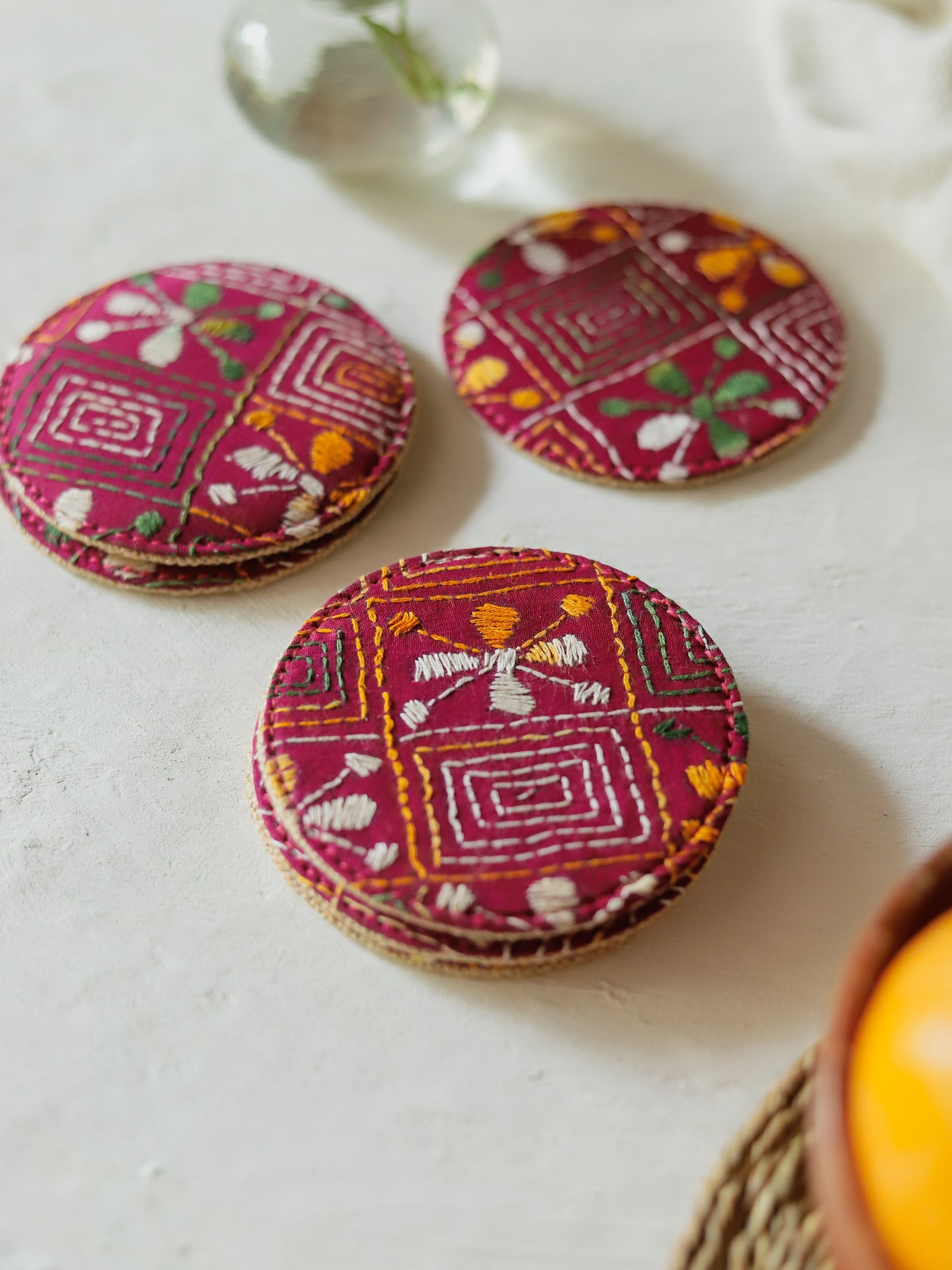 Kantha Coaster
