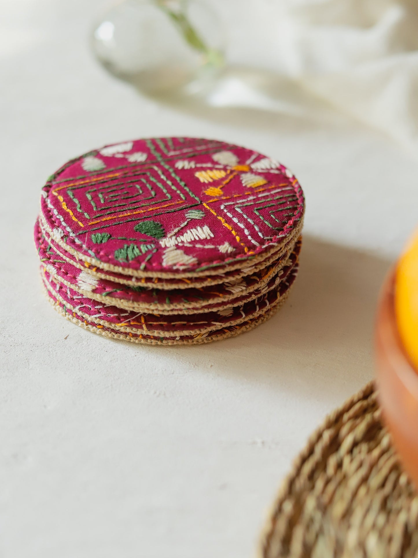 Kantha Coaster