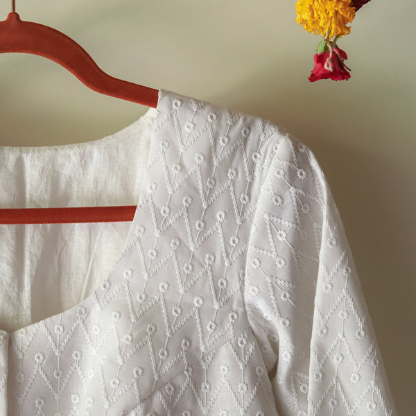 Bengal Cotton Chikankari Blouse