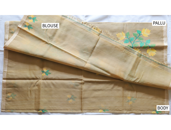 Handwoven Bengal Muslin Saree