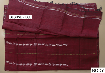 Bengal Handwoven Khesh Kantha Saree
