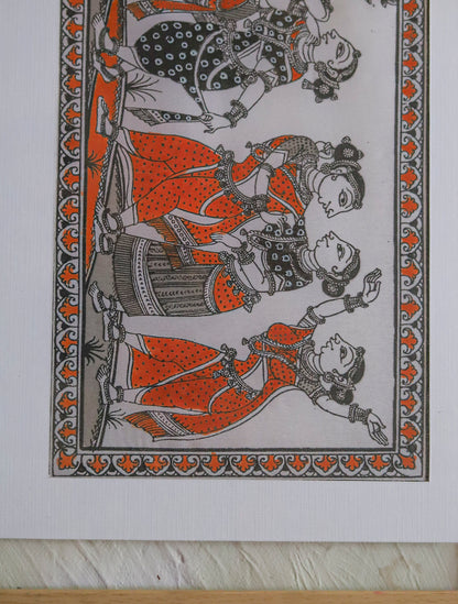 Krishna Leela Panel Pattachitra