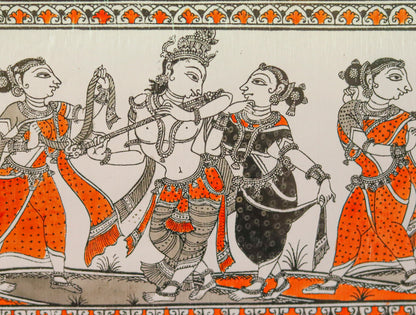 Krishna Leela Panel Pattachitra