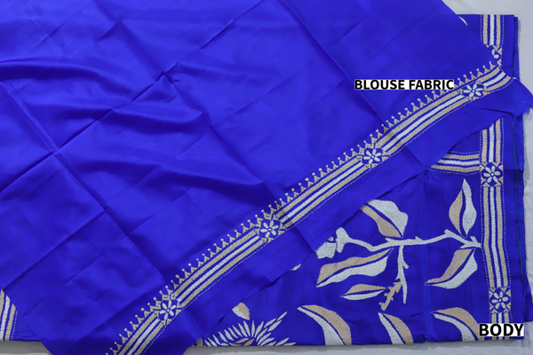 Bengal Kantha Hand Embroidery Silk Saree