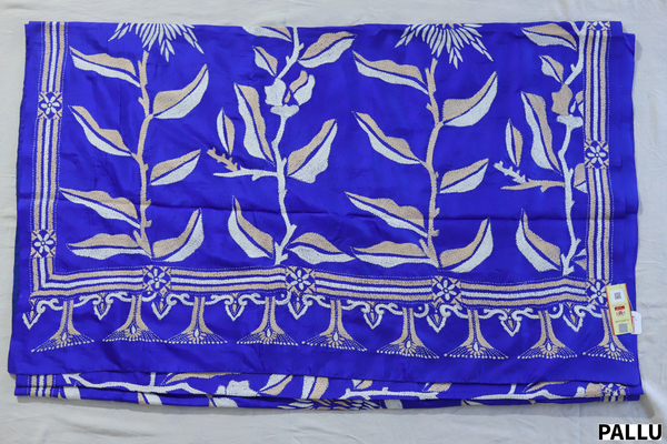 Bengal Kantha Hand Embroidery Silk Saree