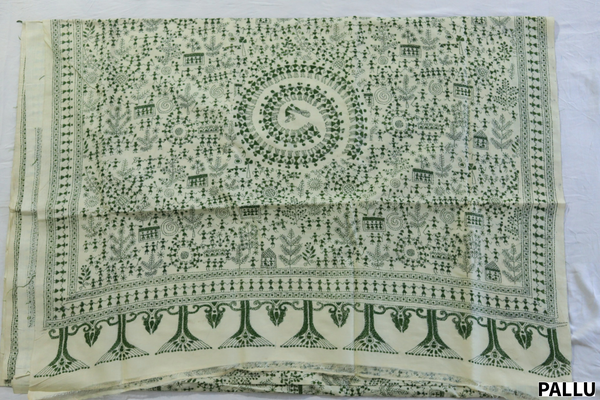 Bengal Kantha Hand Embroidery Silk Saree