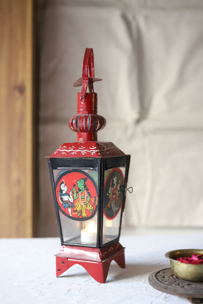 Hand Painted Bengal Patachitra Lamp
