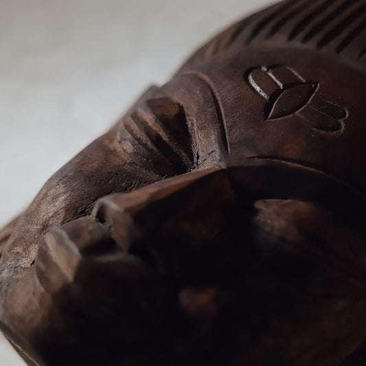 Bengal Wooden Hand-carved Mask Wall Hanging