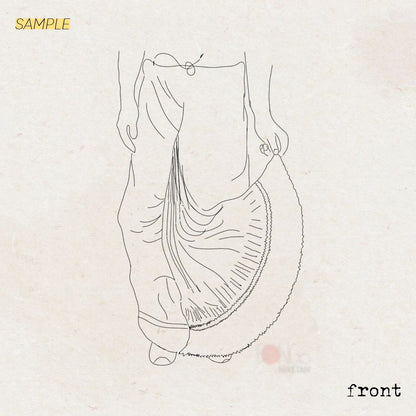 Bengal Handwoven Tangail Dhoti (Dhuti)