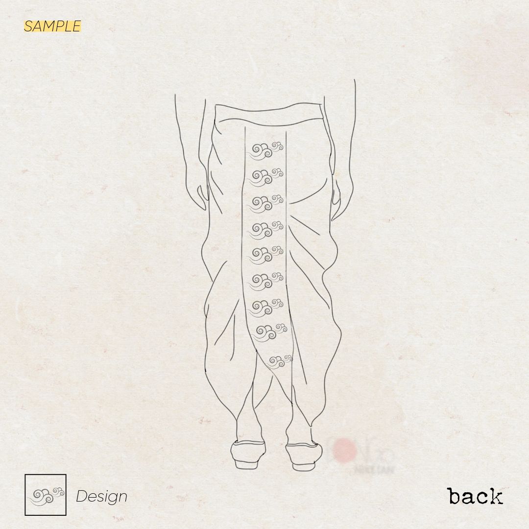 Bengal Handwoven Tangail Dhoti (Dhuti)