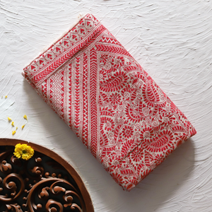 Bengal Kantha Hand Embroidery Silk Saree