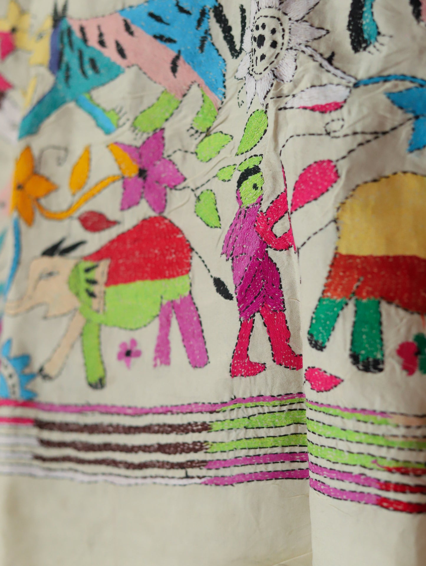 Bengal Hand Embroidery Kantha Stitch Dupatta