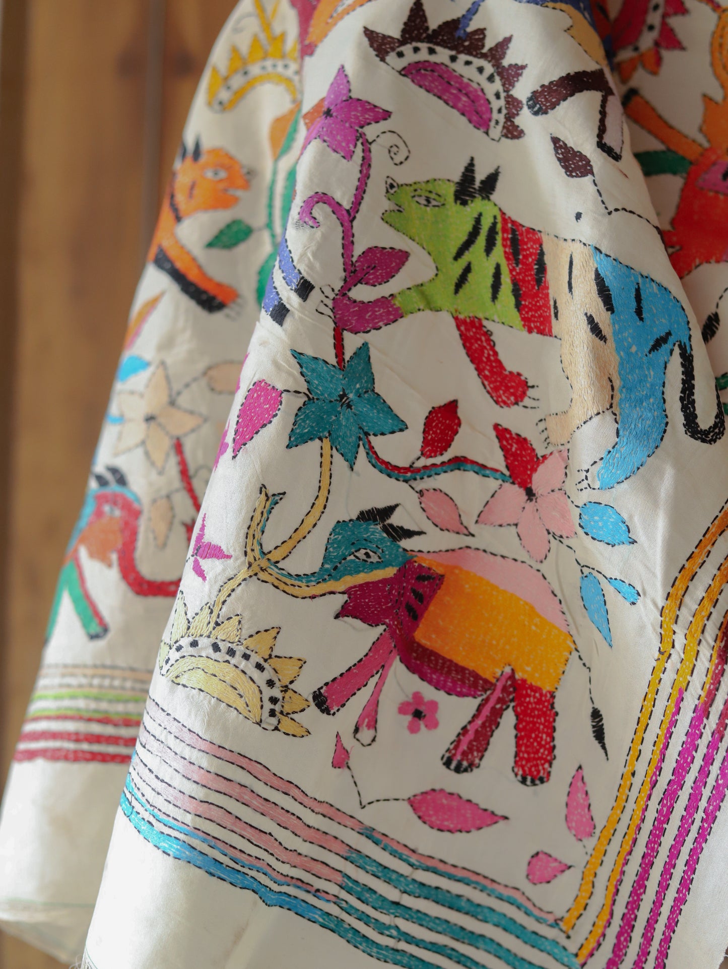 Bengal Hand Embroidery Kantha Stitch Dupatta
